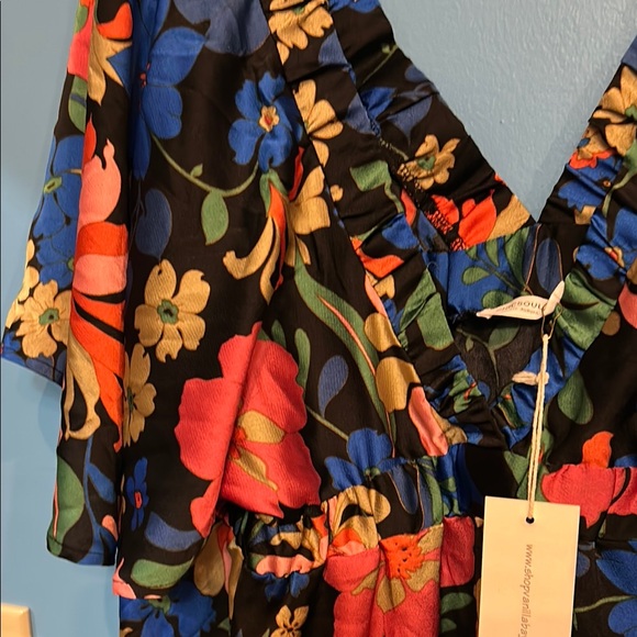 Chic Soul Orange and Red Ruffled Tiered Maxi Dress - Picture 7 of 8